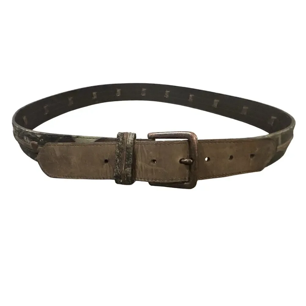 Camo Leather Belt Men's size XL 42-44